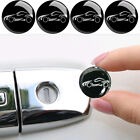 4Pcs 20mm Black Car Lock Keyhole Sticker Decoration Protection Accessories  (For: 2017 Jaguar XE)