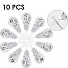 10pcs Metal Wire Needle Threader Silver Hand Sewing Stitch Insertion Tool 1.7