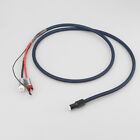 1m HIFI Audio Phono Tonearm Cable With shielding RCA 5 pin DIN XLR U spade plug