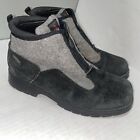 Sporto Waterproof Ankle Boots Women’s 8.5 Black Gray Suede Fleece Snow Polartec