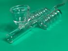 2022 BIG DOUBLE SWIRL Light Clear Smoking Pipe Bowl Cool Design Stand Up