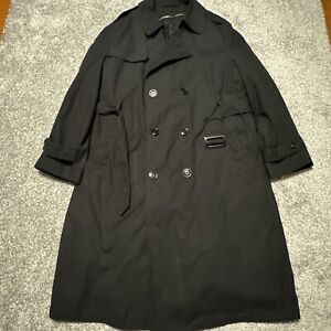 Vintage Military Army Issued All Weather Men’s Coat Trench Size 44R Black