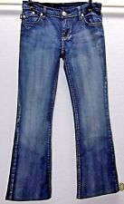 ROCK & REPUBLIC ROTH Women's Stretch Blue Jeans Sz 26 Flare Rhinestones Genuine