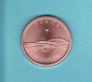 2022  PEACE ON EARTH   Silver Shield  1 oz. Copper Round Coin