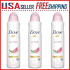 Dove Spray Pomegranate & Lemon Go Fresh Verbena Deodorant Spray 150ml x 3 Pack