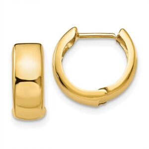Real 10kt Yellow Gold Hinged Hoop Earrings