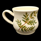 New ListingHandmade Signed Pottery Coffee Mug - 16oz Large White Leaves Cottage Farmhouse