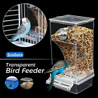 Automatic Acrylic Bird Feeder Parrot Canary Budgie Cage Feeding Box Bowl NEW