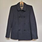 J Crew Bayswater Peacoat Thinsulate 100% Wool Women’s XS Black Double Breasted