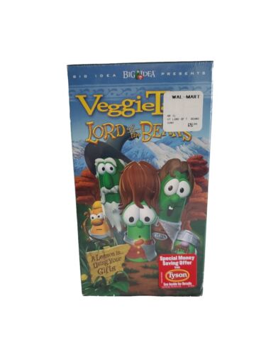 Veggie Tales Lord of the Beans VHS Movie Sing Along Kids Religious
