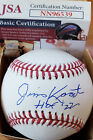 Jim Kaat Autographed OMLB Baseball on Sweet Spot with HOF 22 Inscription JSA COA