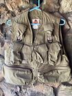 Vintage Columbia Vest Adult Size Small Khaki Hunting Fly Fishing Photo 1980's