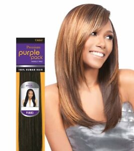Outre Premium Purple Pack Yaki 100% Human Hair 8