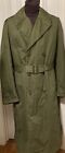 Military Army Green Trench Coat Overcoat Men’s M Long Wool Lining Collectible