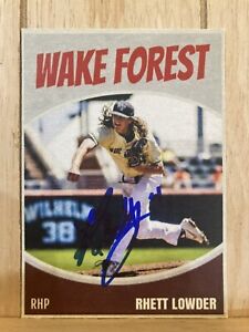 Rhett Lowder AUTO Custom Baseball 2023 MLB Draft Wake Forest Signed