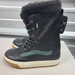 VANS Standard Zip MTE Bryan Iguchi Black Leather Snow Boots Men's US Size 8.5
