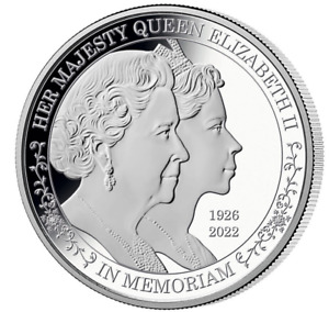 Barbados 2022 $5 1oz Silver Queen Elizabeth II Double Portrait Prooflike
