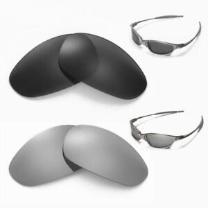 New Walleva Polarized Black + Titanium Replacement Lenses For Oakley Juliet