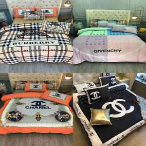 Givenchy Logo Color Block Quilt Duvet Cover Set Bedroom Decor Bedspread