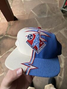 Vintage 90s Starter Shockwave Houston Tennessee Oilers Hat Cap NFL Rare HTF!