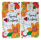 Set of 2 Summer Fun SPREAD KINDNESS Terry Kitchen Towels by Kay Dee Designs