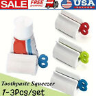 1-3X Toothpaste Squeezer Bathroom Tube Easy Stand Dispenser Rolling Holder Seat