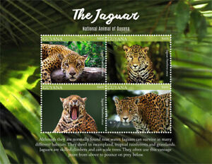 Guyana 2017 - Jaguar - National Animal of Guyana - Sheet of 4 Stamps - MNH