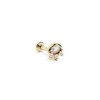 14K REAL Solid Gold Marquise Round Diamond Stud Helix Cartilage 16G Piercing