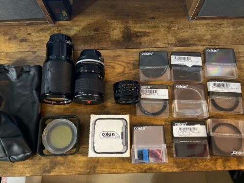 Camera Lens Lot Canon Nikon Vivitar Bundle READ