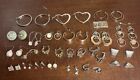 NICE Estate Costume Earring Lot SILVER TONE Pierced Variety Vintage to Modern