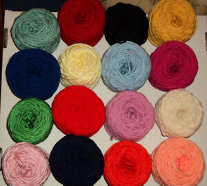 New ListingLot of 16 different color 1 oz skein yarn balls Mill Ends 3 ply and 4 ply