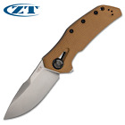 Zero Tolerance ZT 0308 CPM-20CV Stonewash Blade Coyote Tan G10 Titanium
