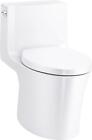 Kohler K-1381-0 Veil 1-piece Elongated Dual-Flush Toilet Skirted Trapway White