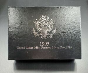 1995 S US Mint Premier Silver Proof Set OGP Box COA - RobinsonsCoinTown