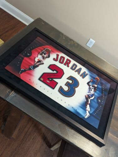 Michael Jordan signed autographed Bulls Wizards jersey numbers custom framed UDA