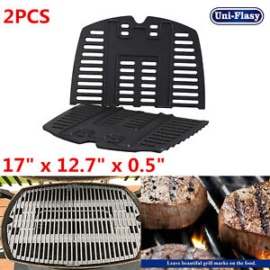 2X 7644 Cast Iron Cooking Grates for Weber Q100, Q1000 Series Portable Gas Grill