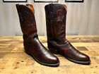 Lucchese 1883 Burton Cowboy Boots - Size 11.5D - Black Cherry (Buffalo Leather)