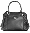 Giani Bernini Quilted Dome Black Crossbody Satchel Women's Handbag L30305