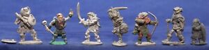 7 Metal Miniatures Asgard Player Characters+ TSR LOTR D&D w/ paint 1980s