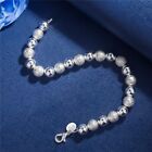 Hot fashion Silver Plated Frosted beads Bracelet women jewelry lab-created
