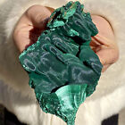 1.72LB Natural glossy Malachite coarse cat's eye cluster rough mineral sample