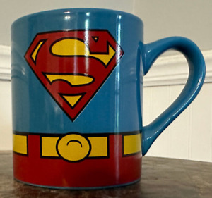 SUPERMAN LOGO COFFEE MUG DC COMICS WARNER BROS 14 OZ CERAMIC MUG