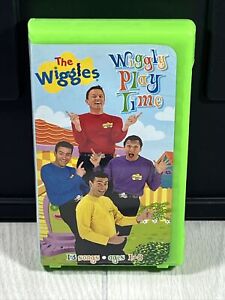 VHS The Wiggles Wiggly Play Time Kids Songs Hard Case Playtime