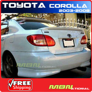 For 03-08 Toyota Corolla Rear Trunk Spoiler Painted ABS 1E7 SILVER STREAK MET (For: 2005 Toyota Corolla)