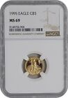 1995 1/10 Oz $5 American Gold Eagle Coin NGC MS69