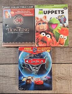 Disney Steelbook Collectible Cases. **Cases Only No Discs** Lot Of 3.