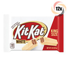 12x Packs Kit Kat Original White Chocolate Wafers Candy Bars | King Size 3oz |