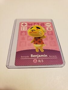 Benjamin # 084 Animal Crossing Amiibo Card Horizons Series 1 MINT NEVER SCANNED!