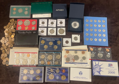 New ListingGrandpa's Coin Collection, Assorted Coins, Auction Lot, Free Shipping**