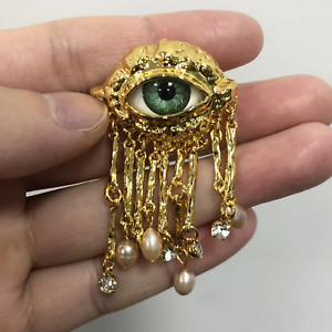 Women Evil Eye Brooch Pins Trendy Style Tassels Badge Delicate Brooches Jewelry